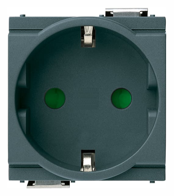 VIMAR S.P.A. - VIW17038 PRESA SICURY 2P+T 16A TEDESCO GRIGIO