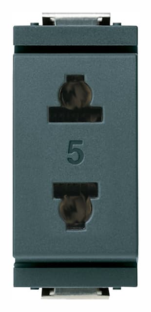 VIMAR SPA VIW17044 PRESA 2P 15A USA+EU D4,8MM GRIGIO
