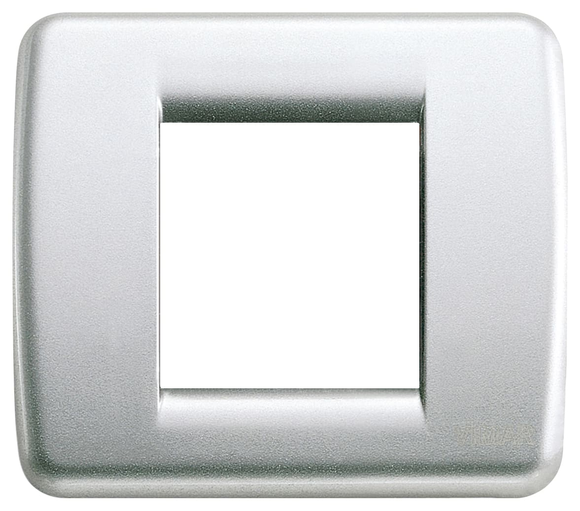 VIMAR SPA VIW17093.21 PLACCA RONDO 1-2M ARGENTO MET.