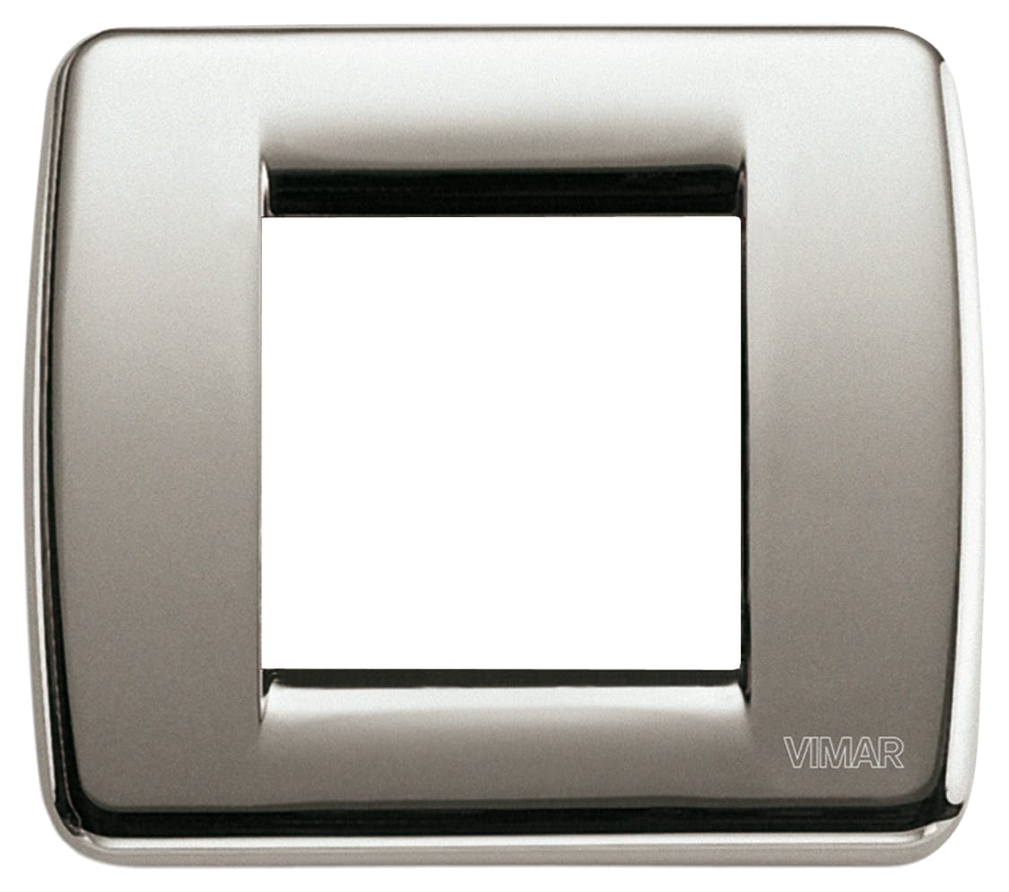 VIMAR SPA VIW17093.34 PLACCA RONDO 1-2M NICHEL SPAZZOLATO