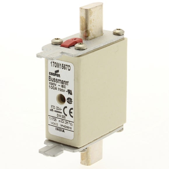 EATON MANIFACTURING - EAO170M1567D 170M1567D FUSE 100A 690V AR DIN 000 HSDN