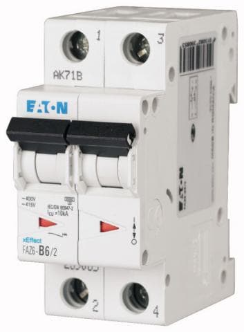 EATON MANIFACTURING - EAO177567 FAZ6-D2/2 INT. MT 6KA 2P D 2A