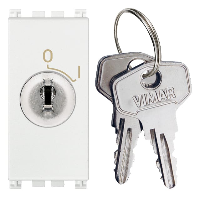 VIMAR S.P.A. - VIW19083.CU.B INTERR. 2P 16AX +CHIAVE UNIF. BIANCO