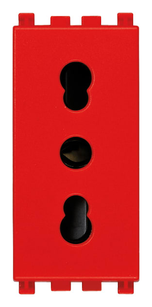 VIMAR SPA VIW19203.R PRESA 2P+T 16A P17/11 ROSSO