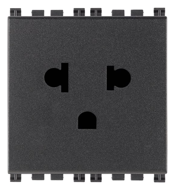 VIMAR SPA VIW19248 PRESA SICURY 2P+T 16A USA+EU GRIGIO