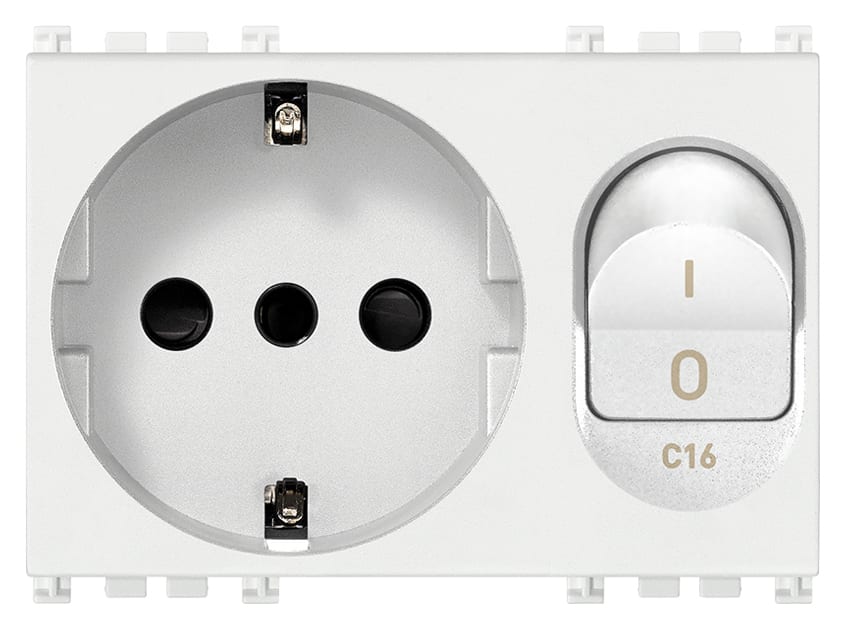 VIMAR SPA VIW19276.B PRESA 2P+T 16A P30 INTB+MT C16 BIANCO