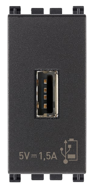 VIMAR SPA VIW19292 UNITA ALIMENTAZIONE USB 5V1,5A 1M GRIGIO
