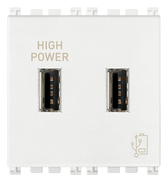VIMAR SPA VIW19295.B UNITA ALIMENTAZIONE USB 5V2,1A 2M BIANCO