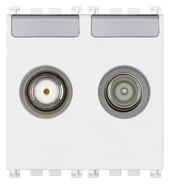 VIMAR SPA VIW19302.01.B PRESA TV-RD-SAT DIRETTA 2 USCITE BIANCO