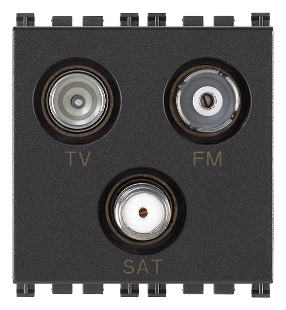 VIMAR SPA VIW19303 PRESA TV-FM-SAT DIRETTA 3 USCITE GRIGIO