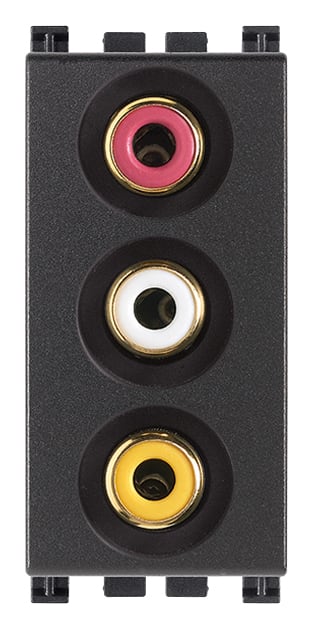 VIMAR SPA VIW19335 PRESA CON 3 CONNETTORI RCA GRIGIO