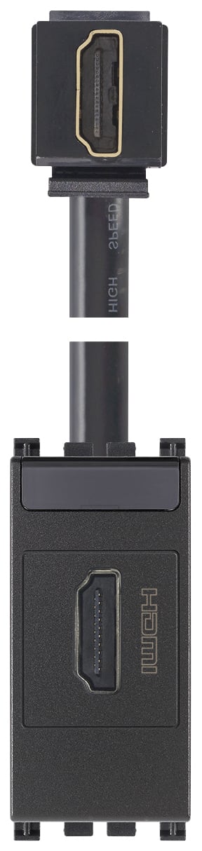 VIMAR SPA VIW19346.H PRESA HDMI 2.1B CON CAVO A 90° GRIGIO