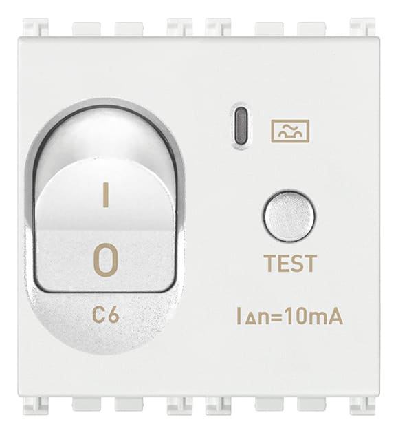 VIMAR SPA VIW19411.06.B INTERRUTTORE MTDIFF. 1P+N C6 10MA BIANCO