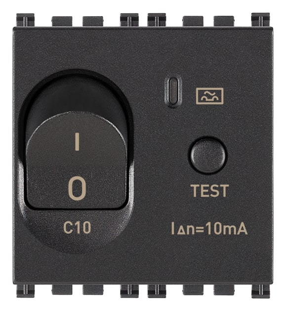 VIMAR SPA VIW19411.10 INTERRUTTORE MTDIFF.1P+N C10 10MA GRIGIO