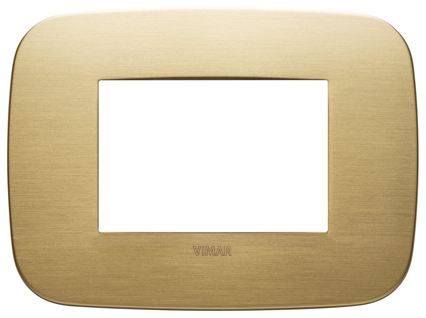 VIMAR S.P.A. - VIW19683.12 Placca Round 3M ottone spazzolato