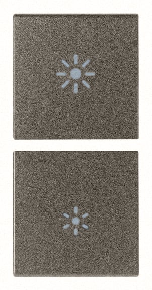 VIMAR S.P.A. - VIW19751.3.M Due mezzi tasti 1M regolazione Metal