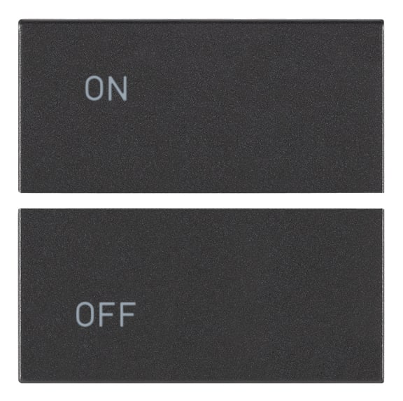 VIMAR S.P.A. - VIW19752.1 DUE MEZZI TASTI 2M SIMBOLI ON/OFF GRIGIO