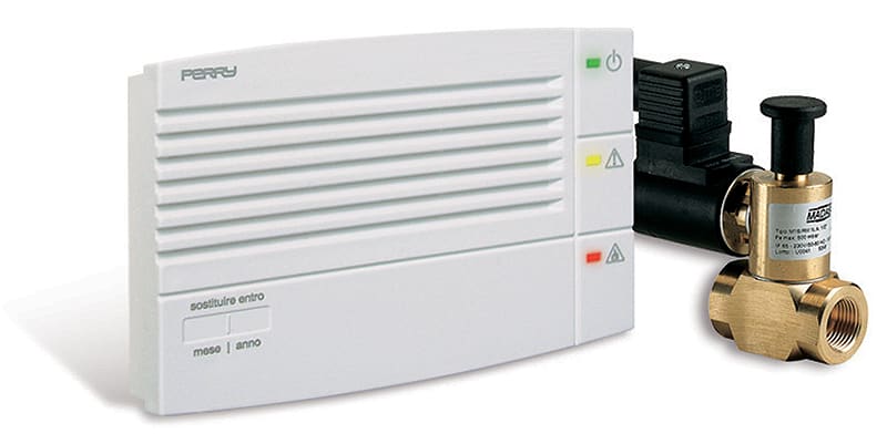 PERRY - PER1GA50917MET/3.4 KIT GAS ALARM METANO PARETE VALVOLA 3 4