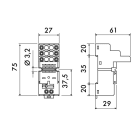 PERRY - PER1REES15/2S *ZOCCOLO PER RELE 2 SCAMBI