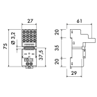 PERRY - PER1REES15/4S *ZOCCOLO PER RELE 4 SCAMBI