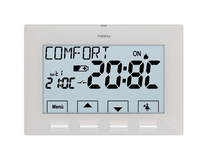 PERRY PER1TPTE028B TERM.EL.PARETE 4 TASTI 3VCC BIANCO