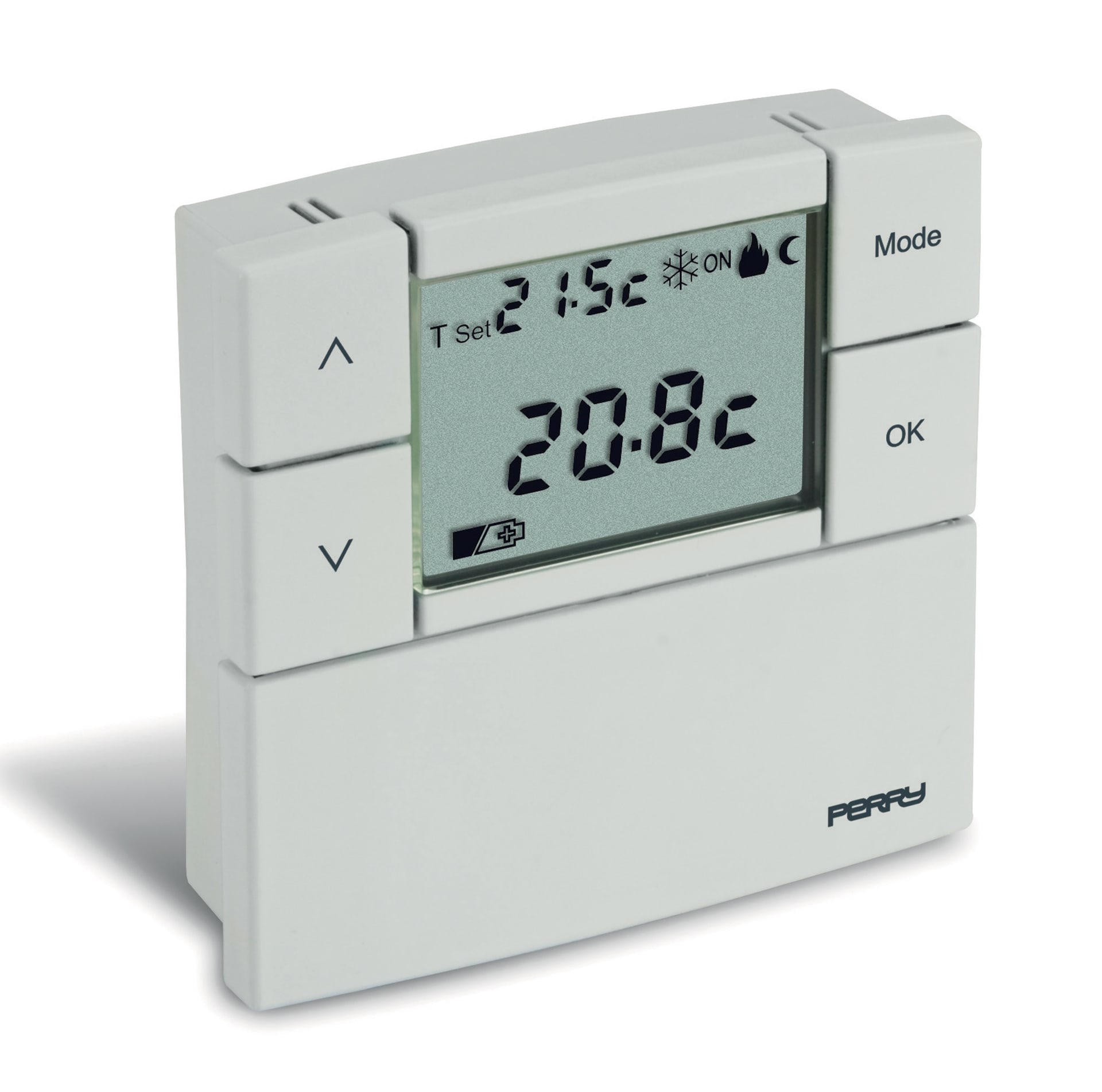 PERRY - PER1TPTE530B TERMOSTATO DIGITALE 80X80 PARETE 3V