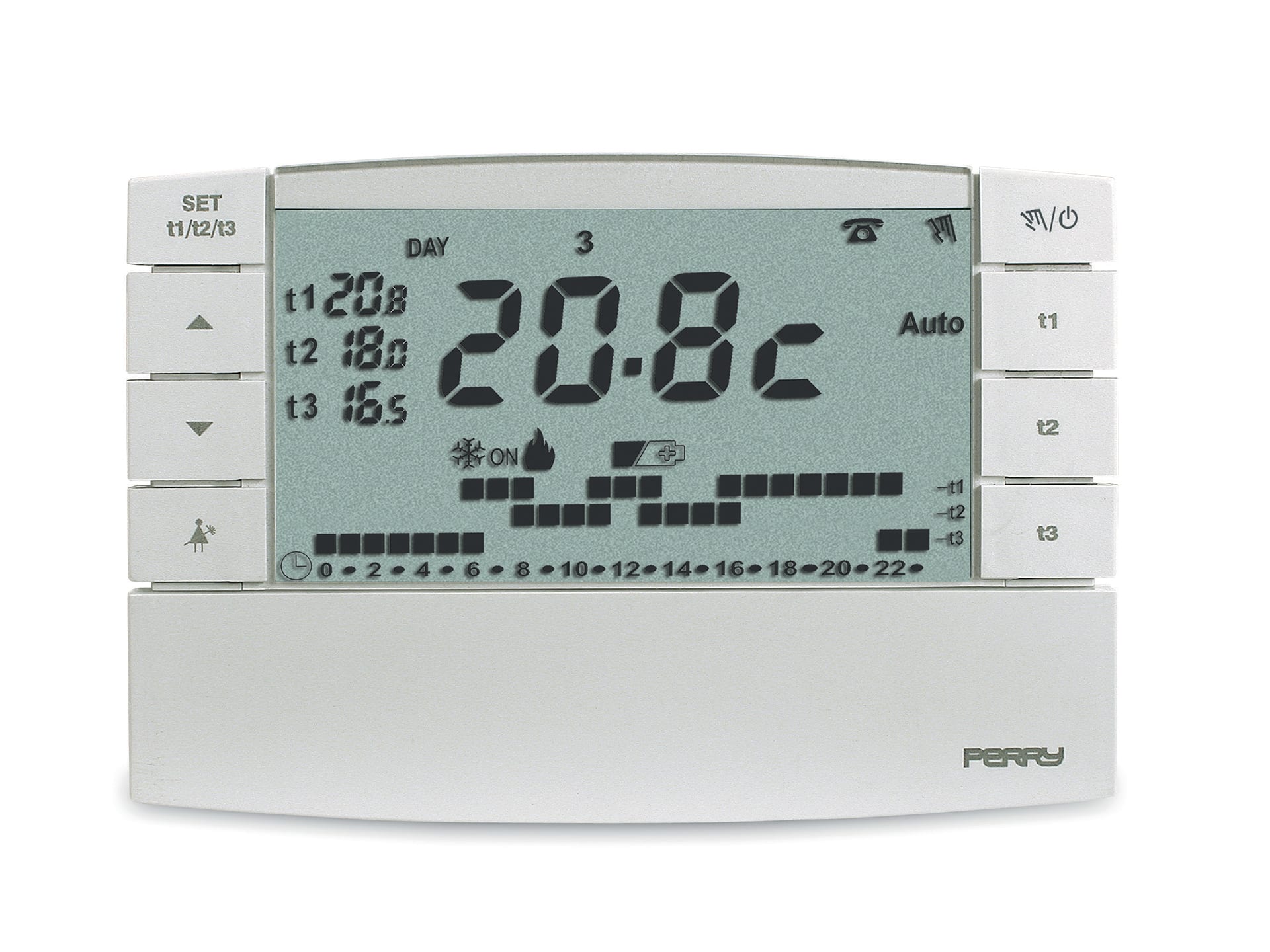 PERRY - PER1TXCRTX05 CRONOTERMOSTATO SETTIMANALE RADIO