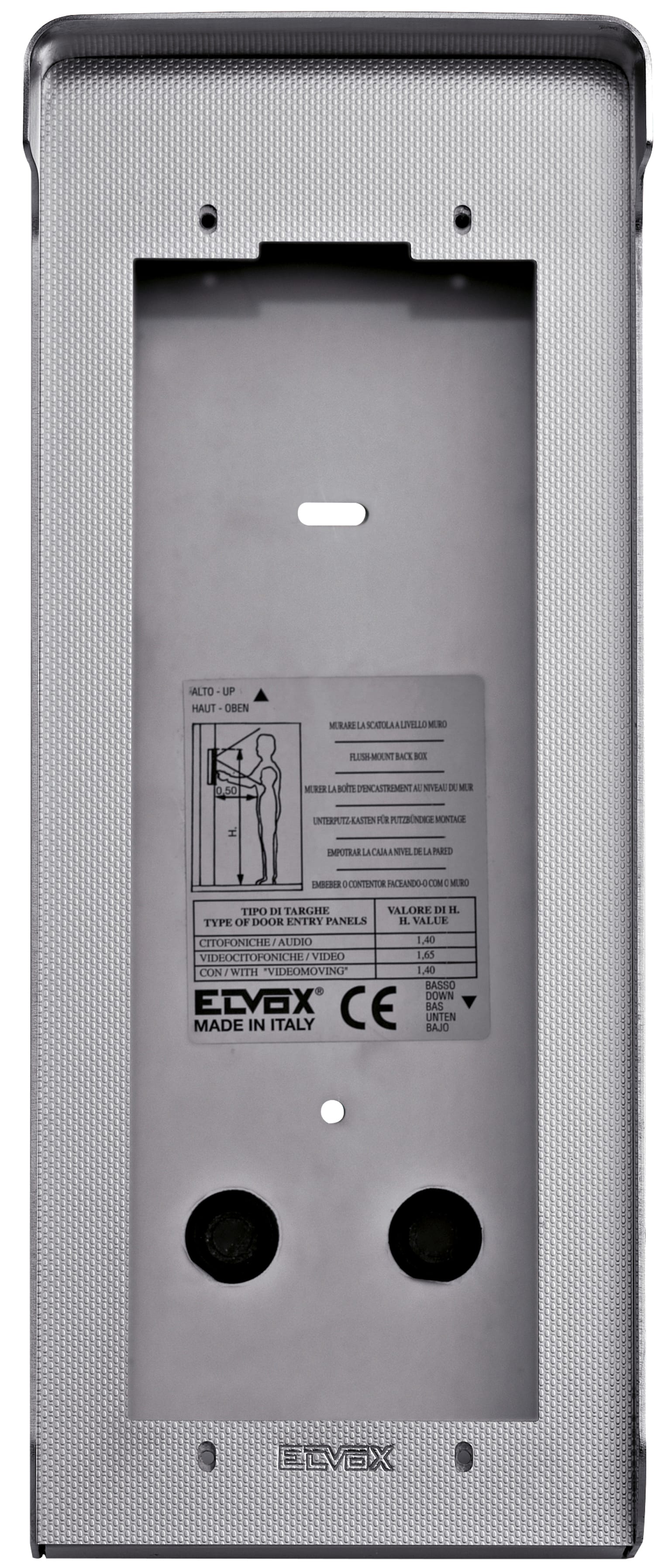 VIMAR S.P.A. - VIW1E21 SCATOLA DA PARETE 1 PLACCA 2M ACCIAIO