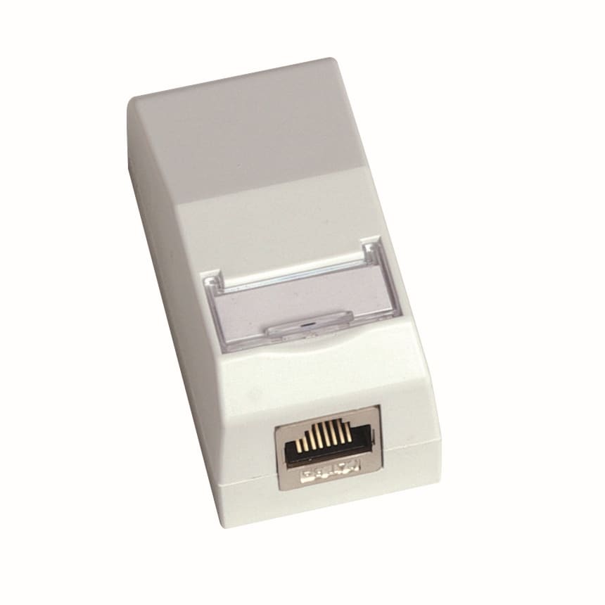 QUBIX SPA QBX2004043 SCATOLA CCS DA PARETE 1 POS. RJ45 BIANCO