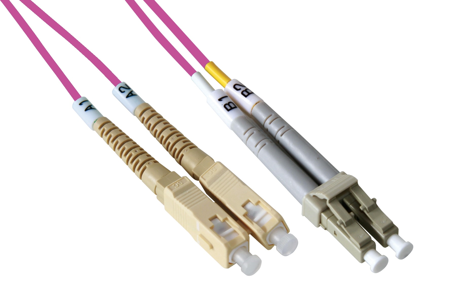 QUBIX S.R.L. NETWORK - QBX2008137OM4 BRETELLA BIF SC-LC 50/125 MM OM4 3MT