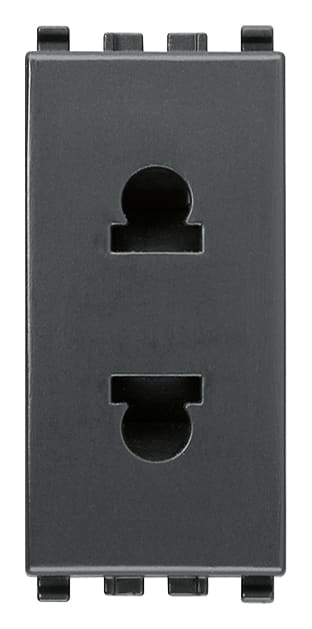 VIMAR SPA VIW20234 PRESA SICURY 2P 16A USA+EU D4,8MM GRIGIO