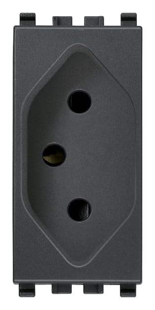 VIMAR S.P.A. - VIW20264 Presa SICURY 2P+T 10A brasiliano grigio