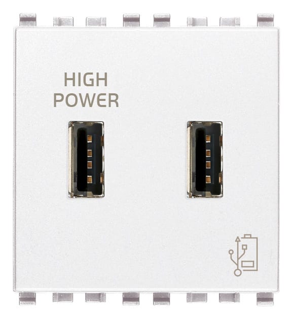 VIMAR SPA VIW20295.B UNITA ALIMENTAZIONE USB 5V2,1A 2M BIANCO