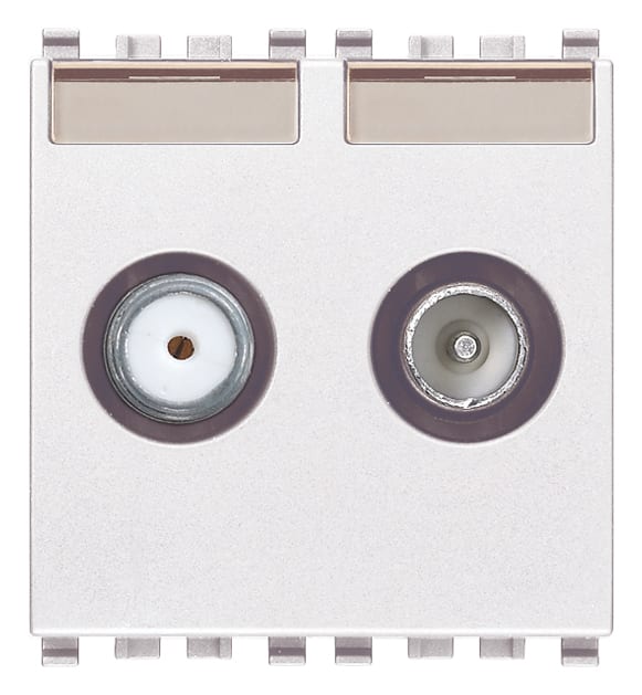 VIMAR S.P.A. - VIW20302.01.B PRESA TV-RD-SAT DIRETTA 2 USCITE BIANCO