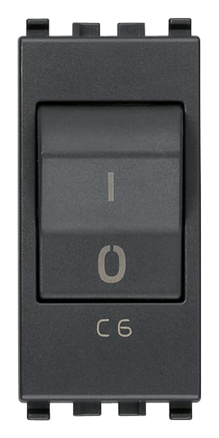 VIMAR S.P.A. - VIW20405.06 INTERRUTTORE MT 1P+N C6 120-230V GRIGIO
