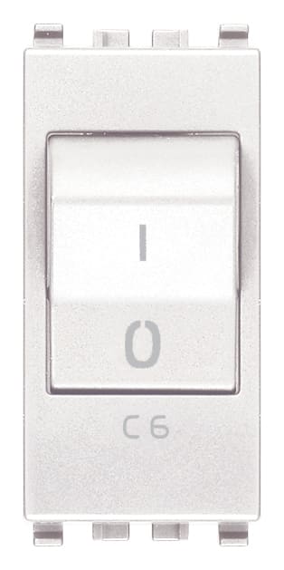 VIMAR S.P.A. - VIW20405.06.B INTERRUTTORE MT 1P+N C6 120-230V BIANCO