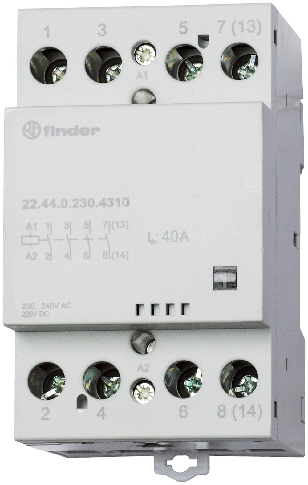 FINDER SPA FIN224400244310 CONTATTORE 40A 4 CONTATTI 52MM