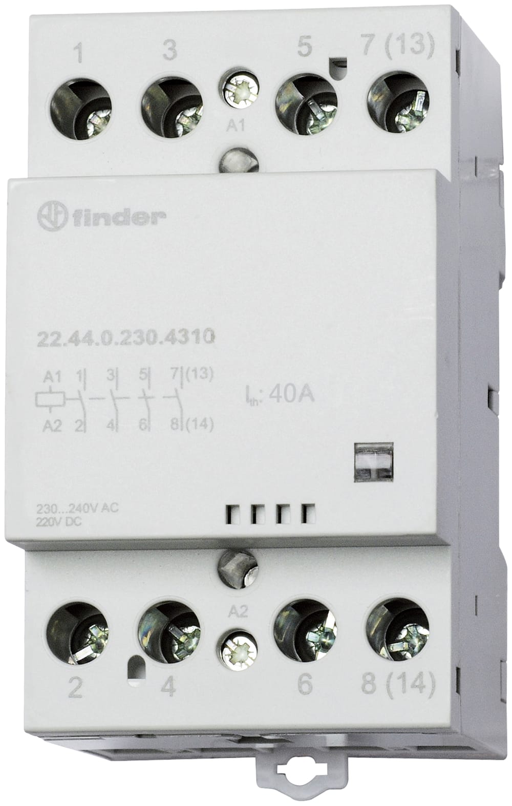 FINDER S.P.A. - FIN224401204710 CONTATTORE 40A 4 CONTATTI 52MM
