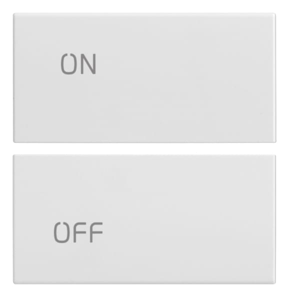 VIMAR S.P.A. - VIW20752.1.B DUE MEZZI TASTI 2M SIMBOLI ON/OFF BIANCO