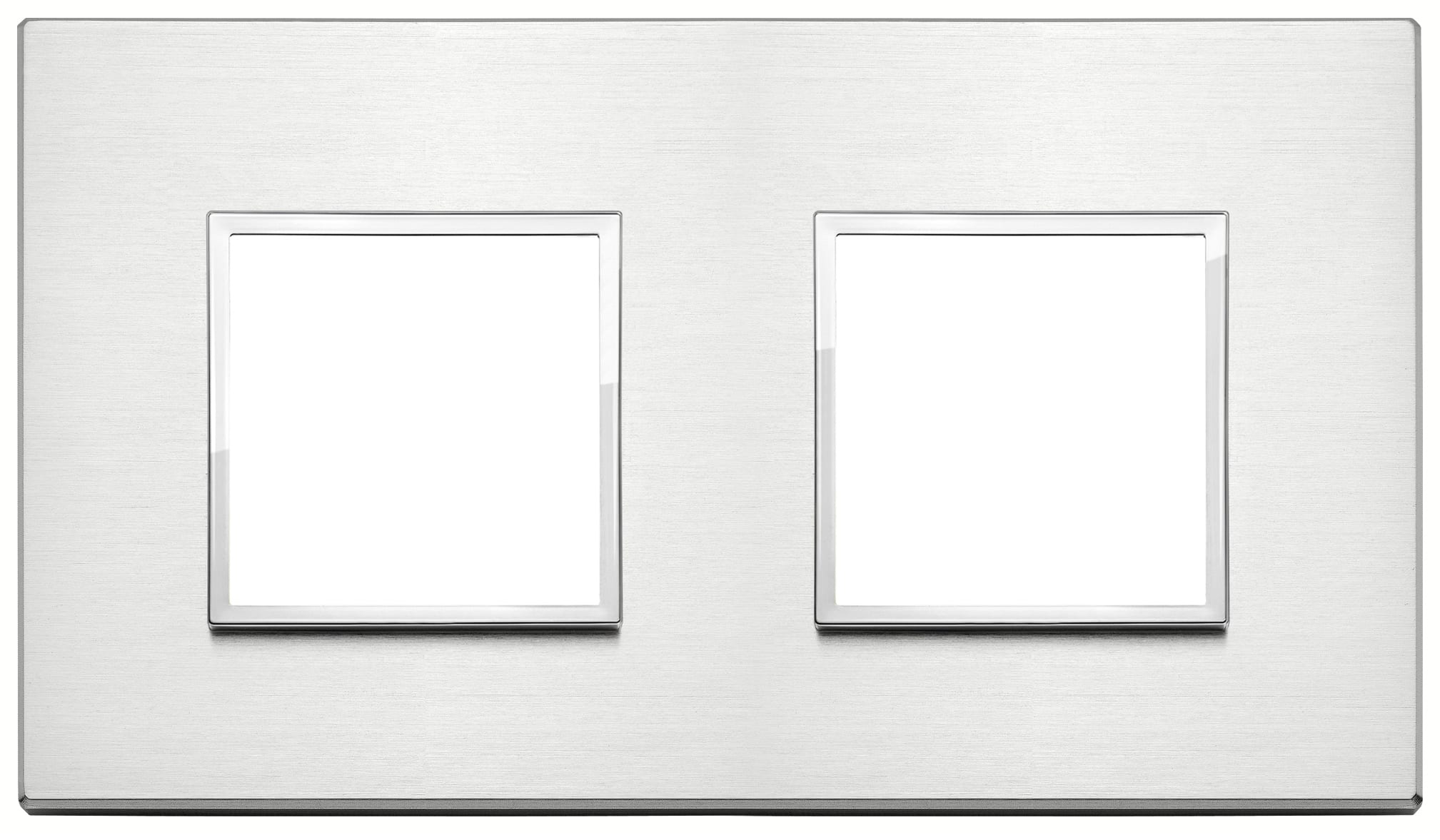 VIMAR SPA VIW21643.01 PLACCA 4M (2+2)INT71 ALLUMINIO BRILLANTE