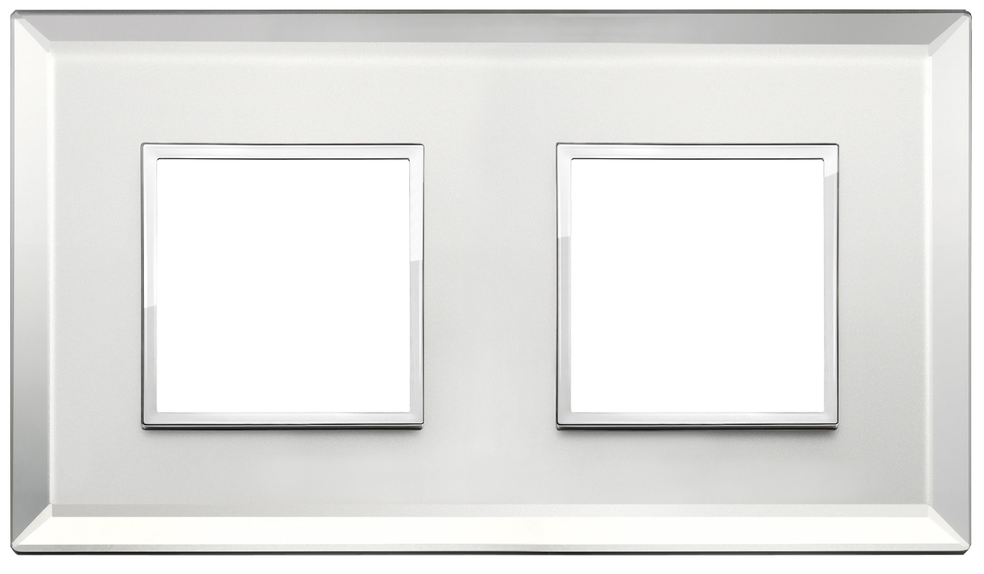 VIMAR SPA VIW21643.72 PLACCA 4M (2+2) INT71 ARGENTO GHIACCIO
