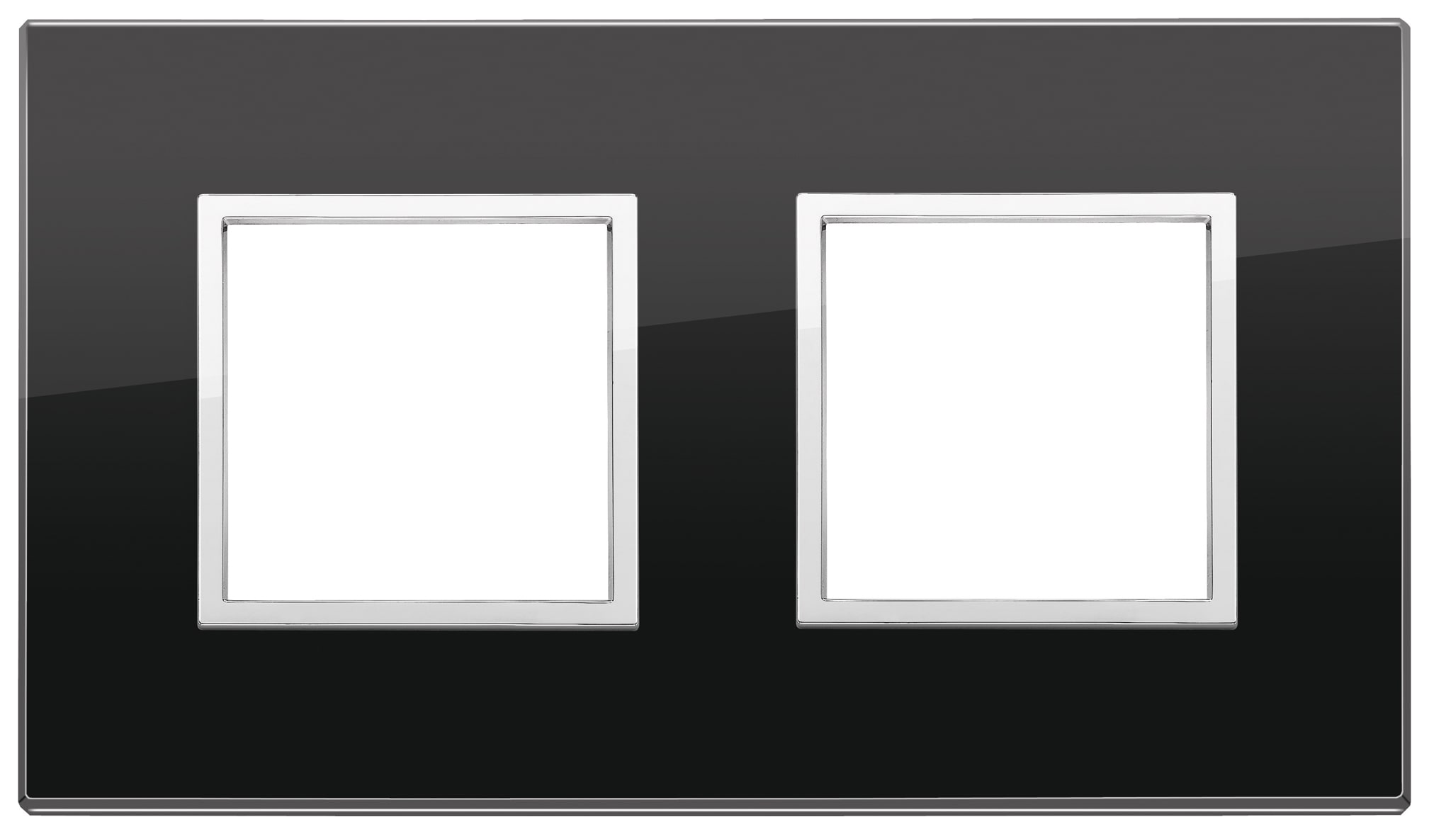 VIMAR SPA VIW21643.76 PLACCA 4M (2+2) INT71 NERO DIAMANTE