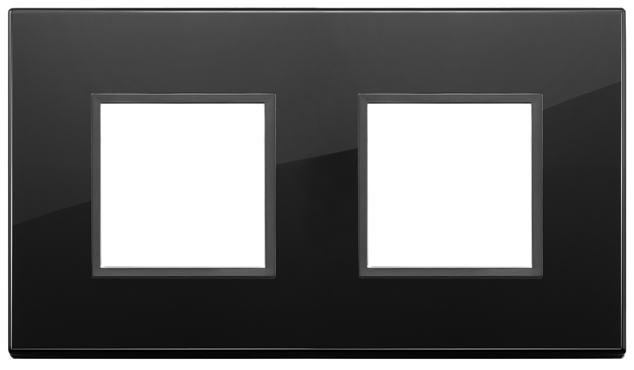 VIMAR SPA VIW21643.88 PLACCA 4M (2+2) INT71 NERO TOT. DIAMANTE