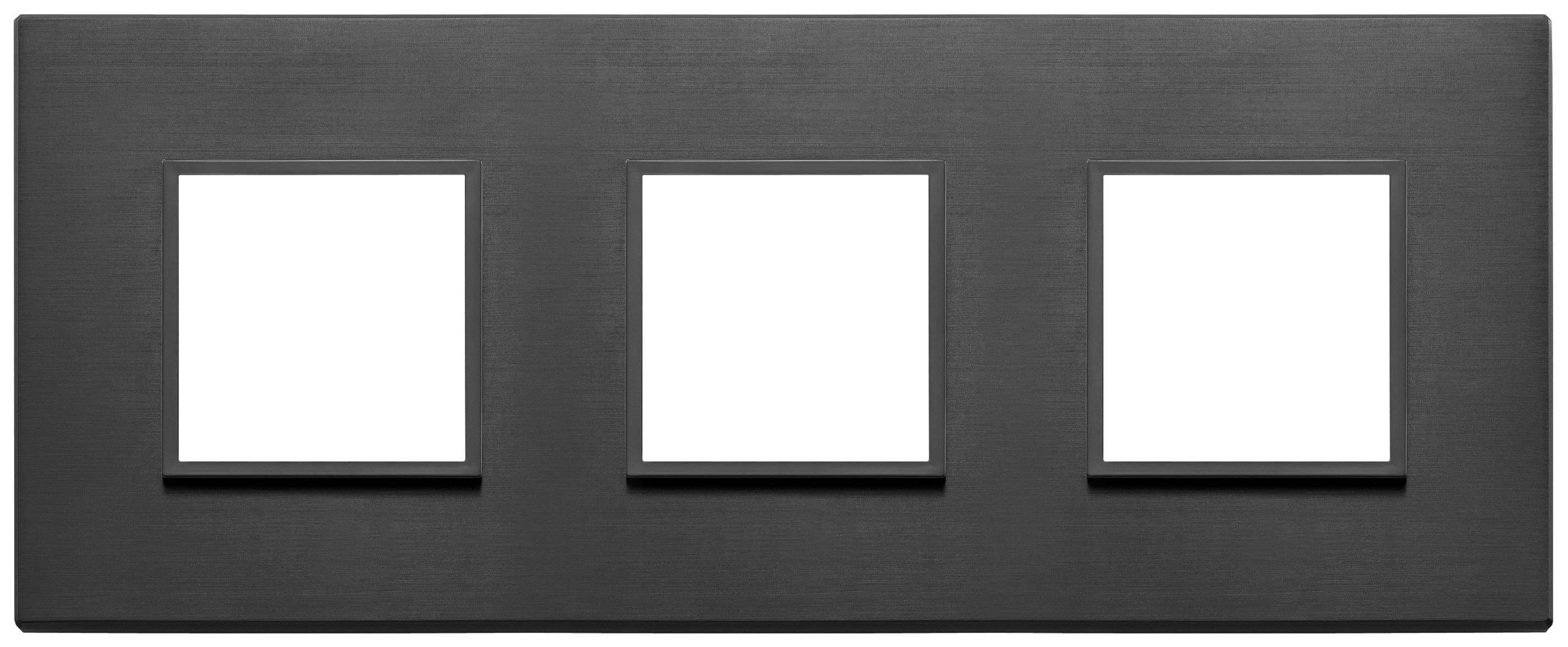 VIMAR SPA VIW21644.18 PLACCA 6M (2+2+2) INT71 NERO TOTALE