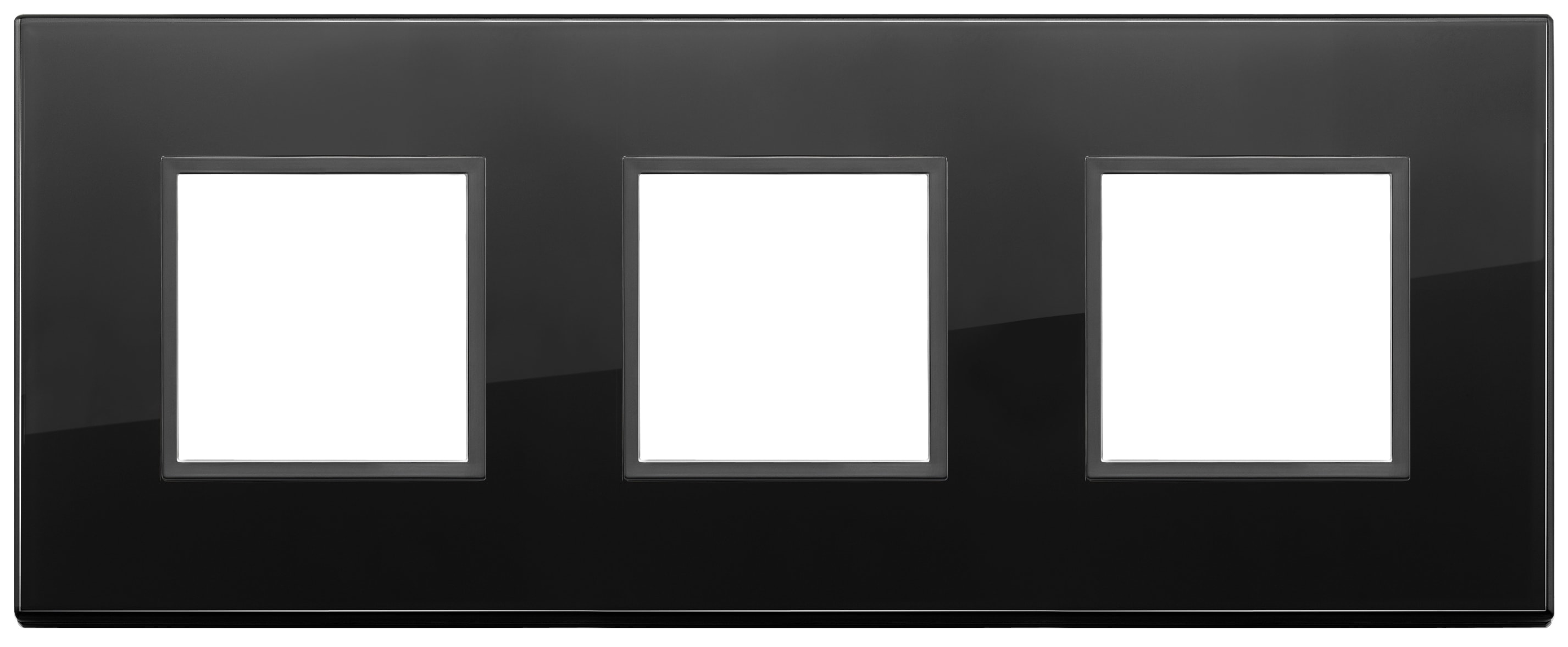 VIMAR SPA VIW21644.88 PLACCA 6M (2+2+2) INT71 NERO TOT. DIAM.