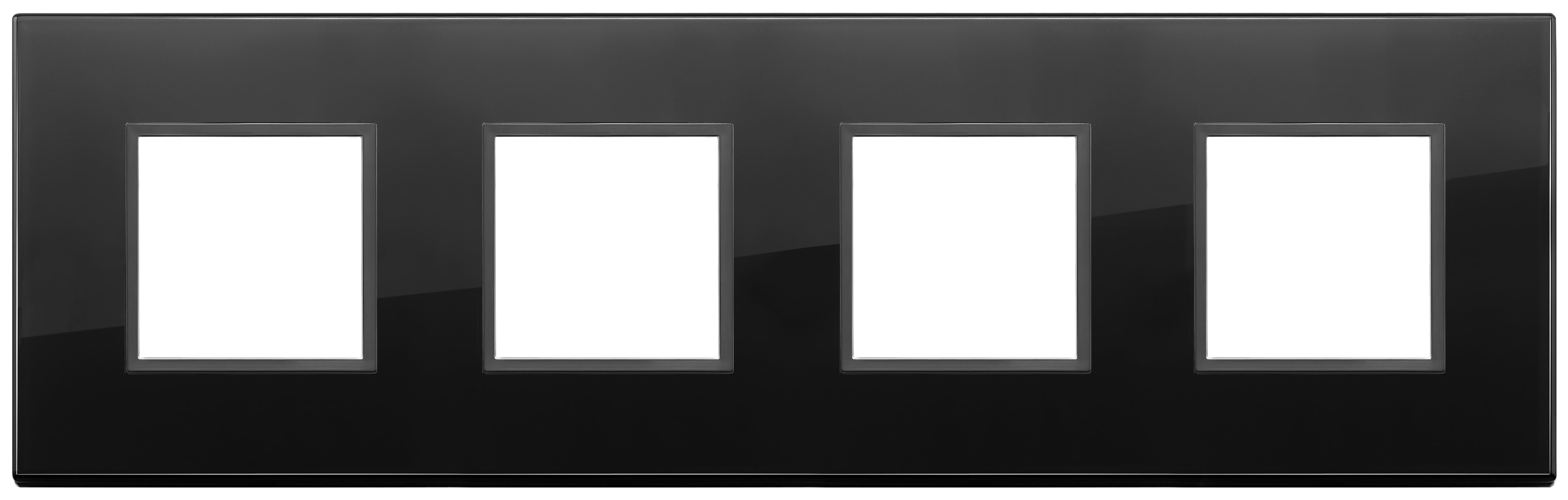 VIMAR S.P.A. - VIW21669.88 Placca 8M (2+2+2+2) int71 nero tot diam.