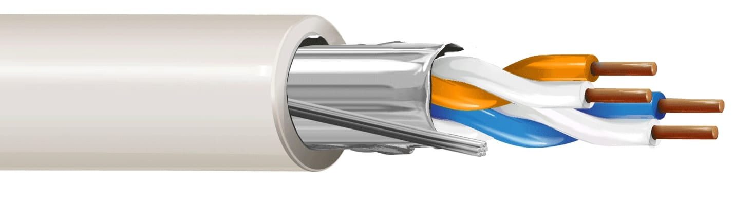 ITC INDUSTRIA TECNIC - ITC22F1HBZ1000 2X2 AWG22 FTP LSZH BIANCO BOB.1000 ECA