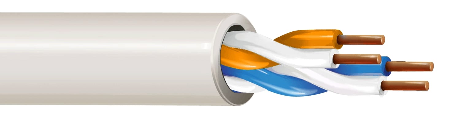 ITC INDUSTRIA TECNIC - ITC22U1HBZM100 2X2 AWG22 UTP LSZH BIANCO MAT.100 FCA