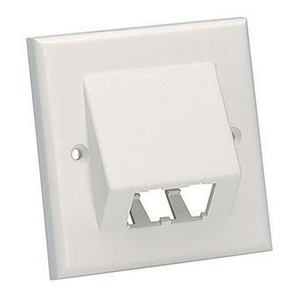 PANDUIT - PANCFPUKS2BAWY FACEPLATE,2PT,86X86MM,SG,SLOPE,AW,EA