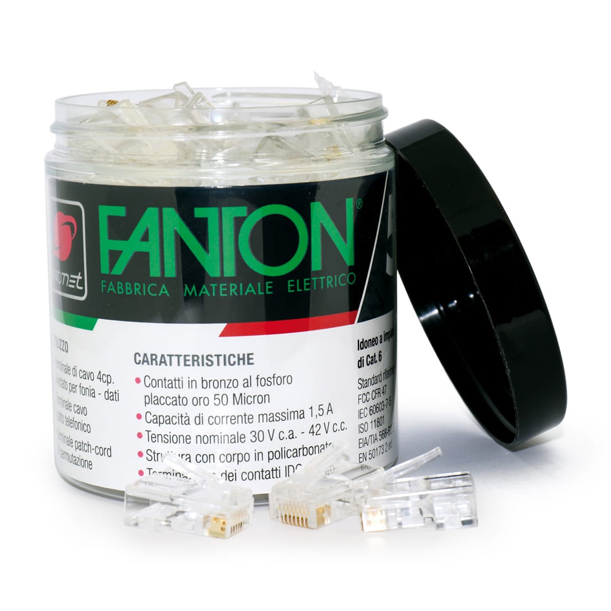 FANTON SRL FME23720B KIT 50 PLUG RJ45 CAT.5E UTP+10C/PL